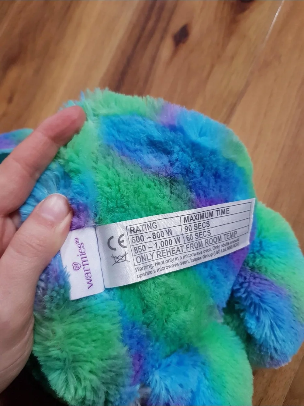 Warmies Rainbow Dinosaur 9”